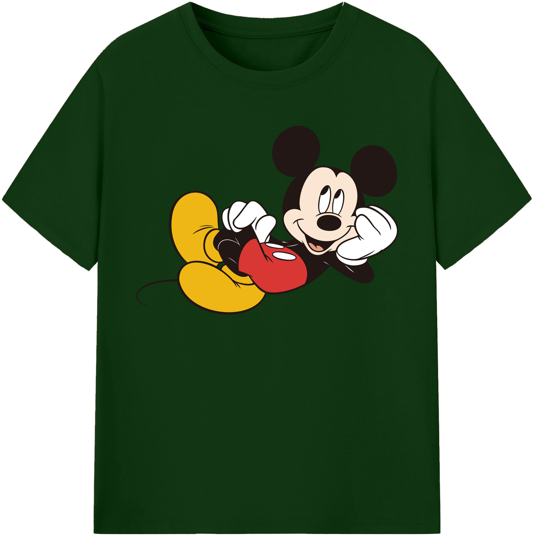 （画像用） ミッキーマウス Mickey Mouse 綿100％半袖Tシャツ（フロントプリント）